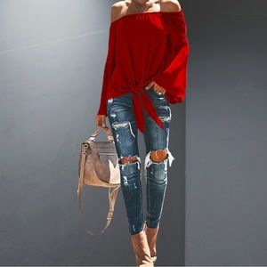 Beautiful off shoulder blouse Sz. Sm